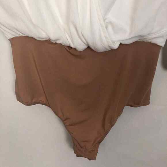 For Love & Lemons V-Neck White Womens Bodysuit Size Small - Picture 5 of 13